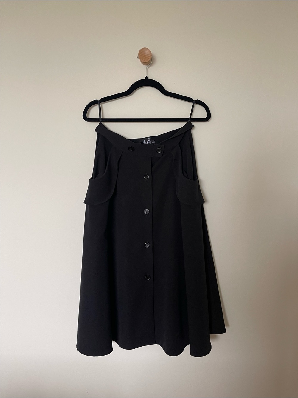 Hell Bunny A-Line Midi Skirt in Black - Picture 3 of 6